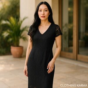 Almost Famous XL Lace Dress Morticia Junior Teen Halloween Black Evening Dress